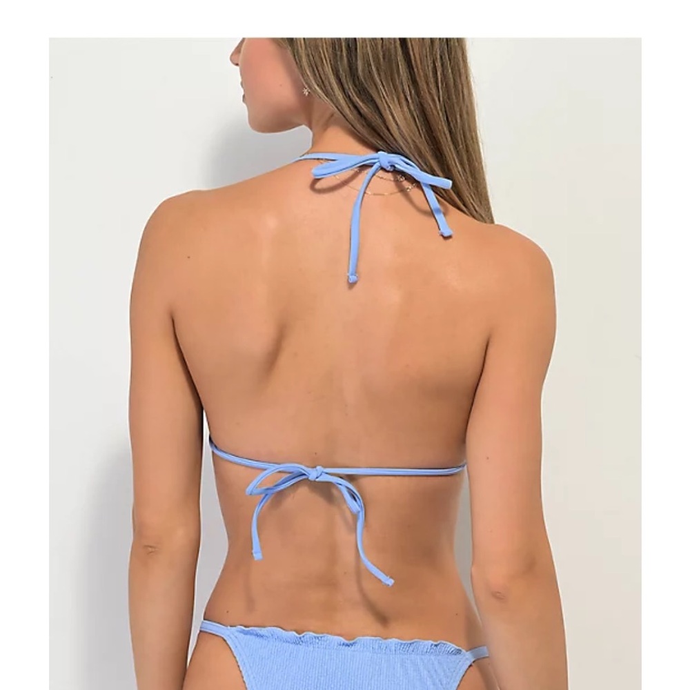 Light Blue Ruffled Bikini Set - Picture 2 of 6